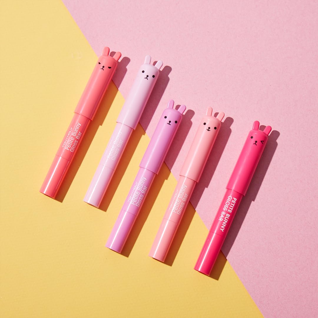 TONYMOLY Petit Bunny Lip Gloss for Women, Easter Basket Stuffer, Long Lasting Lip Crayon, Korean Lip Gloss, Vitamin E Enriched, Soften & Moisturize Lips, Juicy Orange