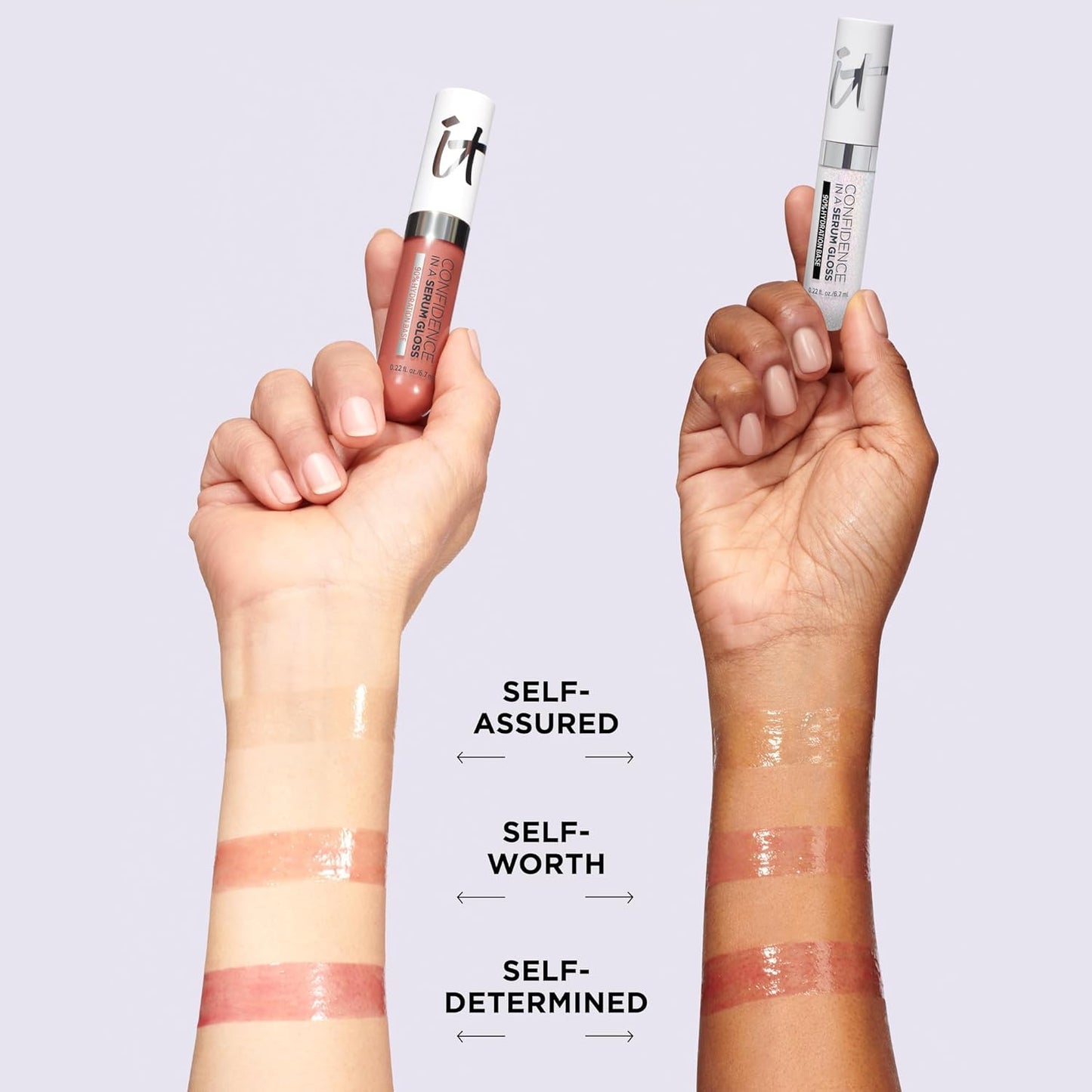 IT Cosmetics Confidence in a Serum Lip Gloss - Smoothing & Conditioning - 8HR Hydration with Hyaluronic Acid, Ceramide, Vitamin E - High Shine & Sheer Finish - 0.22 fl. Oz
